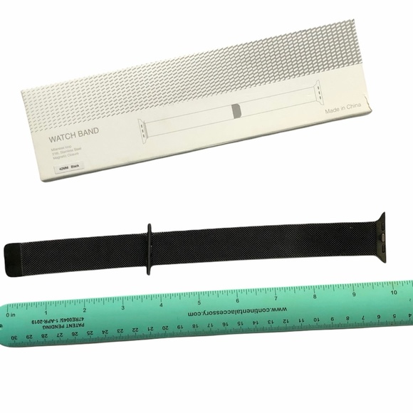 NEW Black Stainless Steel Milanese Loop Band Apple Watch 44/45/49 mm - Picture 6 of 7